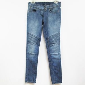 Carmar | LF Medium-Light Wash Moto Skinny Jeans